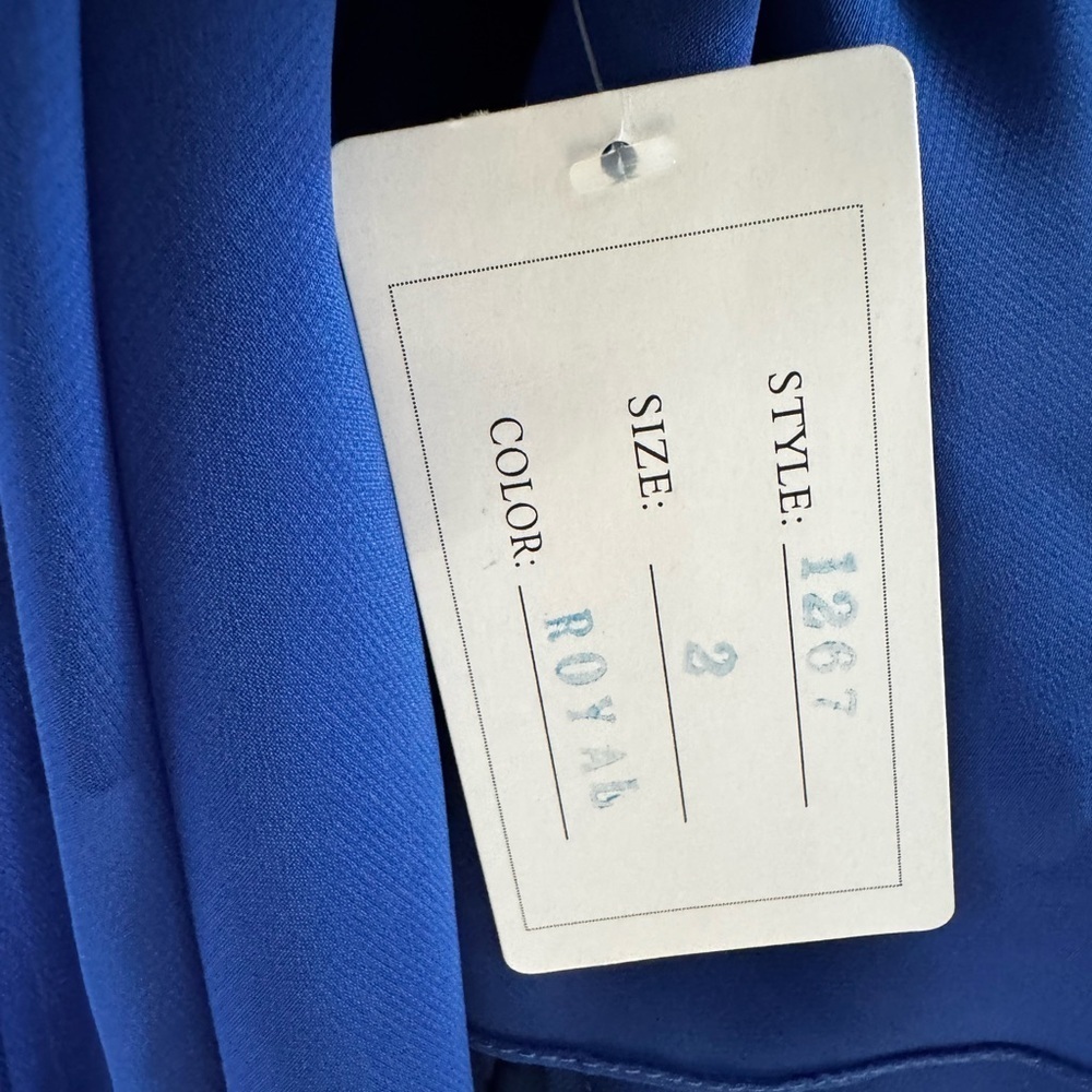 Allure 1267 Bridesmaid Dress Royal Size 2 NWT - Picture 4 of 6